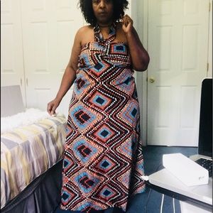 Multi color Halter Dress